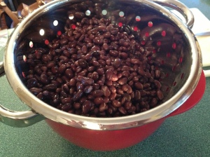 Here comes the goodness of black beans.  Make sure you drain them and rinse them thoroughly.
